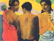 Paul Gauguin Three Tahitians oil painting on canvas